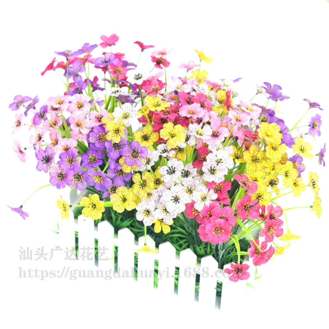 AliExpress Spring Grass Flower Simulation 5 Head Water Plants Violet Silk Flower Silk Screen Printin