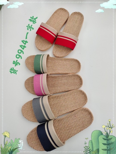 linen slippers women‘s home spring and autumn cotton and linen four seasons thick soft bottom stall wholesale indoor floor guest slippers h