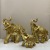 Creative Modern and Simple Resin Golden Family of Three Elephants Decoration Living Room TV Cabinet Home Decoration Gift