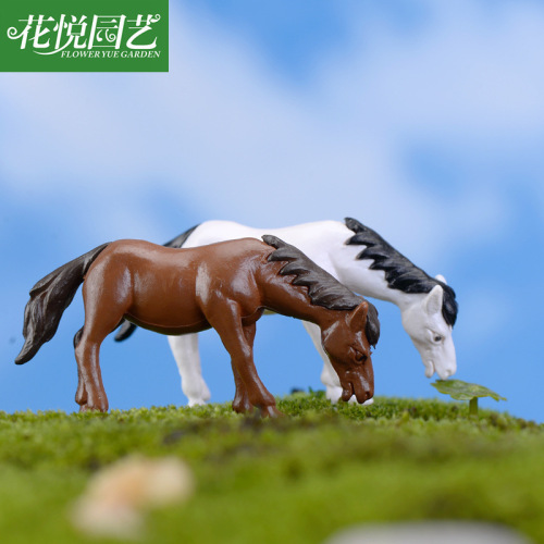 moss micro landscape decoration simulation mini new horse pony pvc doll hand-made succulent doll