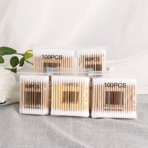 75/80 Bags Double Ended Cotton Wwabs Health Swab Cotton Swab Cleaning Makeup Removing Cosmetic Cotton Swabs Wholesale Customization