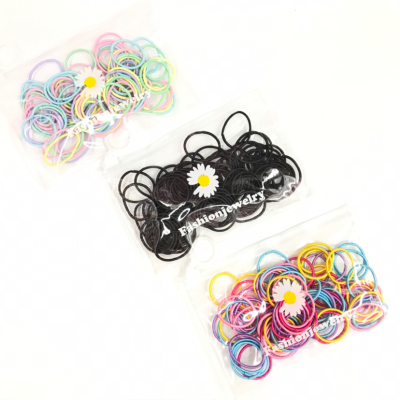 100 PCs Hair Band Hair Bands Rubber Bands Do Not Hurt Hair Rope Children's Rubber Band Internet Celebrity Ing