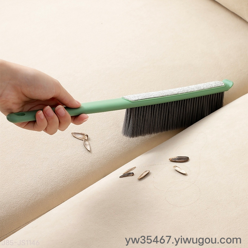 J85-JS1146 Household Bed Brush Long Handle Soft Hair Double-Sided Electrostatic Brush Clothes Quilt