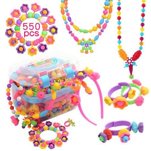Popper Beads Pop Beaded Children‘s Educational Toys DIY Girl Hand Beading Variety Bracelet Necklace Girl