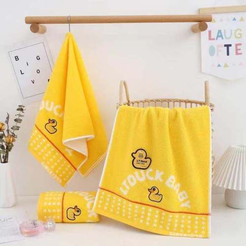 lt duck baby new embroidered whole digital duck pure cotton absorbent small yellow duck boutique towel