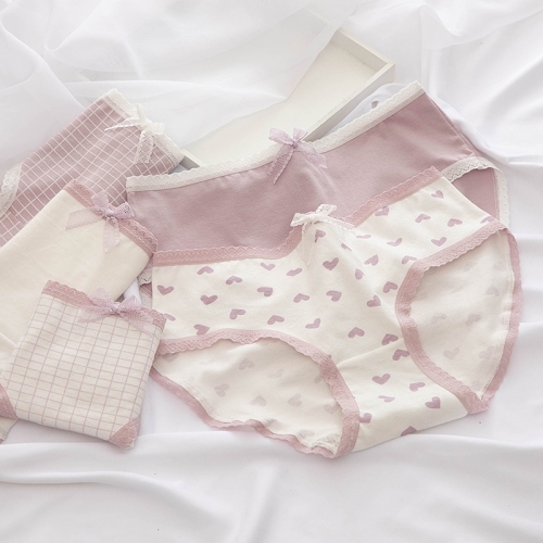 women‘s cotton underwear printed lace underwear