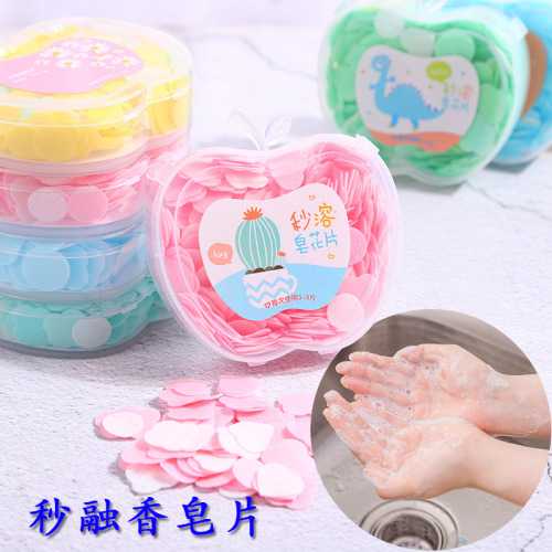 portable soap slice outdoor travel disposable hand washing tablets students carry soap flake hand washing soap sheet