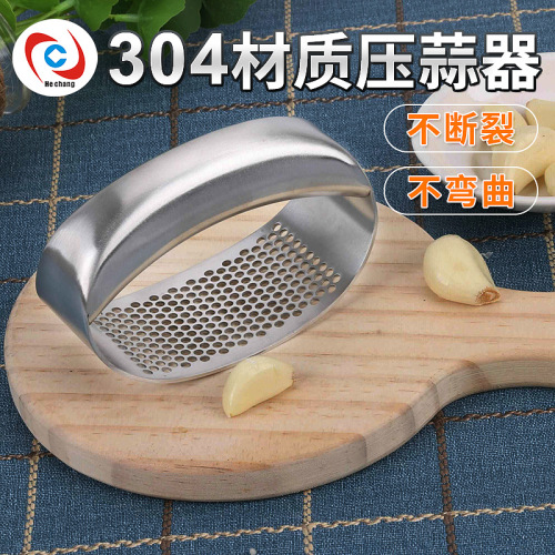 304 stainless steel ring garlic press hand-held garlic grinder garlic grinder garlic peeler garlic grinder garlic twister