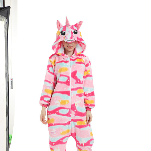New 2020 Colorful Starry Sky Tianma Hot Unicorn Cartoon One-Piece Pajama Animal Costume Factory Direct Sales