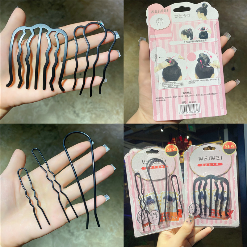 New Updo Hairpin Alloy Hairpin Korean Metal Hair Plug Bun Up...