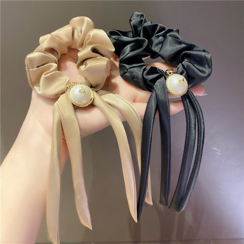 korean ribbon hair tie rope 2021 new bow headdress female simple temperament large intestine hair ring summer hair accessories