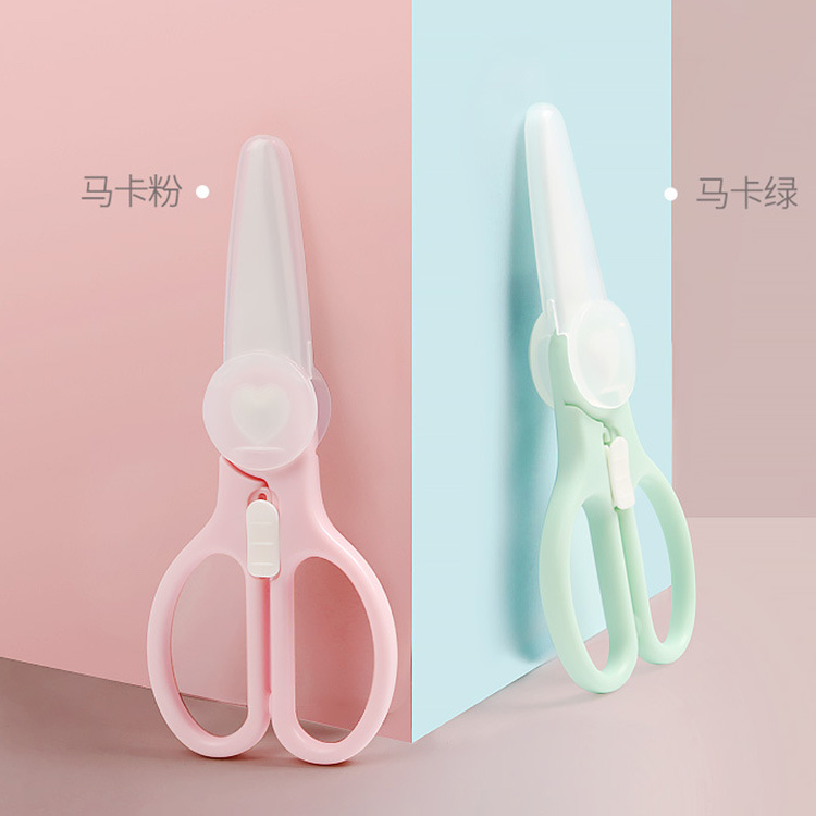 Spot Ceramic Scissors Baby Feeding Aid Scissors Ceramic Food Scissors Kitchen Scissors Children Safe