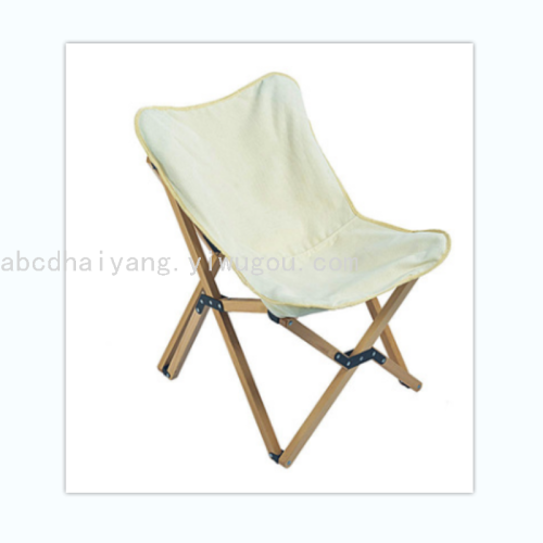 Butterfly Chair Beech Chair Outdoor Courtyard Self-Drive Camping Picnic Portable Solid Wood Chair