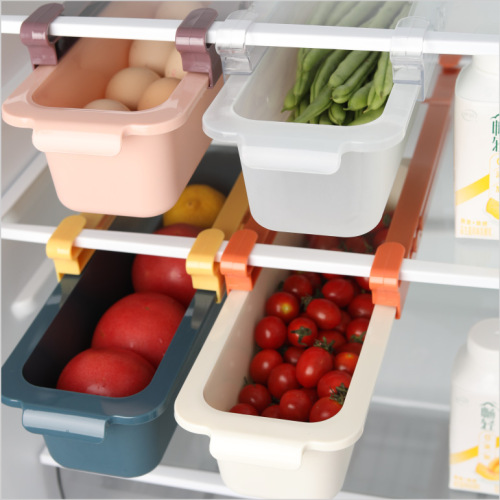 rectangular refrigerator pull box drawer type egg storage box hanging plastic storage box snack box