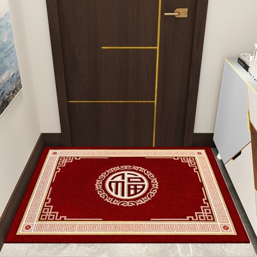 red sun carpet new chinese home door mat entrance hall door mat absorbent floor mat carpet