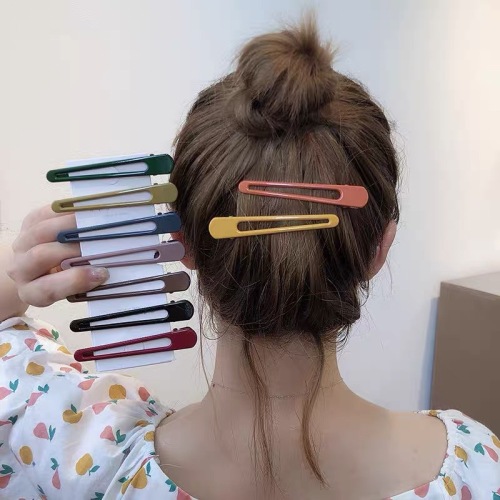 Korean Style clip Headdress Barrettes Internet Celebrity Bangs Clip Hair Clip Duckbill Clip Girl Tie Side Clip Hair Card Colorful Elegant