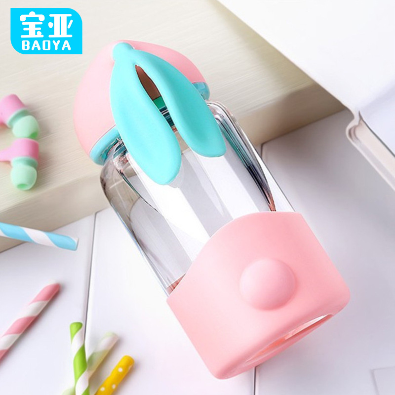 New Bunny Water Cup Rabbit Ears Glass Daily Necessities Vacu...
