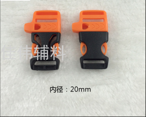 bag accessories buckle plastic whistle buckle orange plus black hollow life-saving outdoor backpack whistle buckle