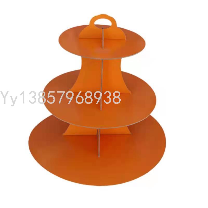 Solid Color Three-Layer Cake Stand Disposable Birthday Party...