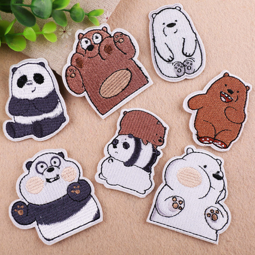 Embroidered Cute Cartoon Animal Embroidered Cloth Stickers Full Embroidered Clothes Decoration Computer Embroidered Badge Patch Labeling Embroidered Label