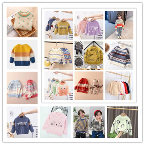 Autumn and Winter New Children‘s Clothing Mink Sweater Miscellaneous Children‘s Thermal Knitting Sweater Stock Stall Tail Goods