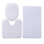 Customized Flannel Crystal Velvet White Blank Toilet Three-Piece Set Carpet Doormat Toilet Floor Mat Bathroom Mats 