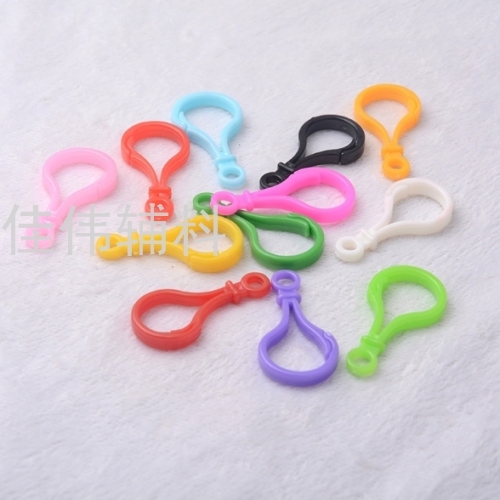 Plastic Color Turn Hook Bulb Buckle Candy Color Hook Accessories Gourd Doll Buckle