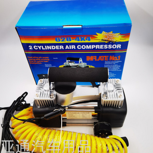 Car Supplies Car Tires air Pump with Meter Double Cylinder Air Pump Air Pump