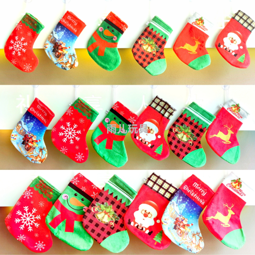 christmas socks gift bag gift box christmas tree decoration ornaments elderly snowman elk socks creative ornaments