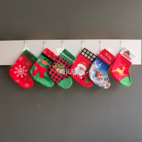 Christmas Socks Gift Bag Gift Box Christmas Tree Decoration Ornaments Elderly Snowman Elk Socks Creative Wallet 
