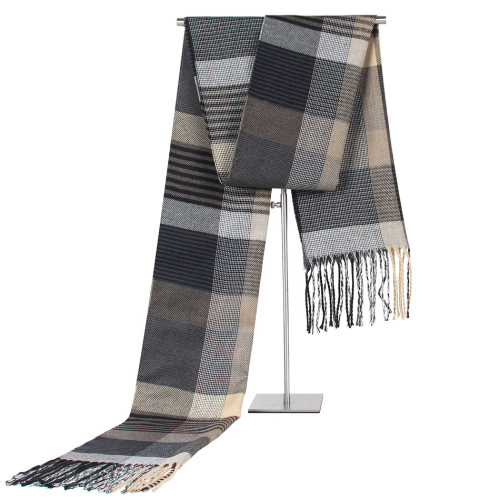 autumn and winter new korean plaid men‘s scarf men‘s cashmere-like warm scarf gift