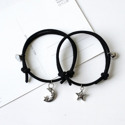 2021 New Milan Rope Star Moon Couple Bracelet a Pair of Magnet Suction Carrying Strap Student Girlfriend Gifts
