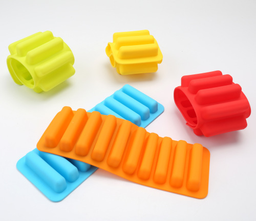 cylindrical silicone ice tray mold 10 hole finger biscuit popsicle ice cube chocolate diy mold