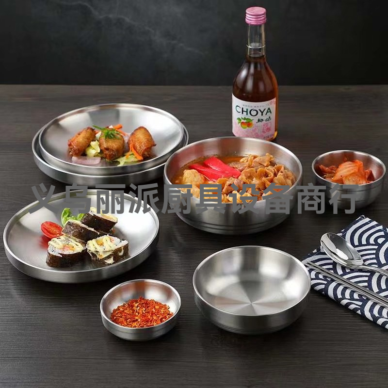 304 stainless steel Korean tableware soup bowl cold noodle bowl salad bowl