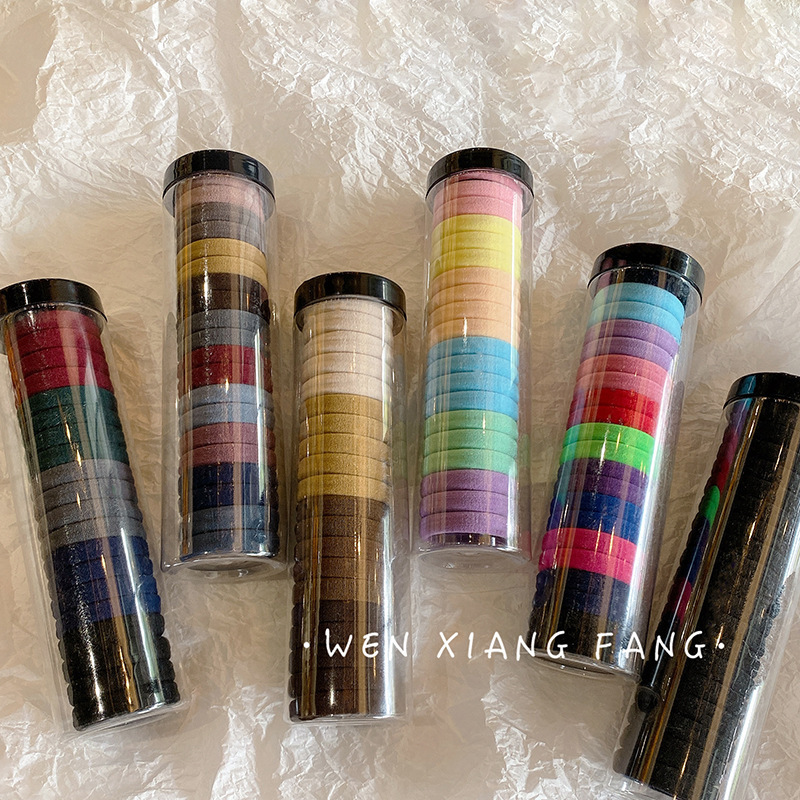 Candy Color Large Intestine Hair Band New Hair Band Simple Basic Rubber Band Tie Hair Highly Elastic