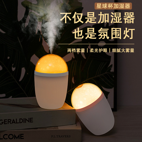 New Gift USB Planet Cup Humidifier Led Creative Small Night Lamp Heavy Fog Mini Car Desktop Humidifier