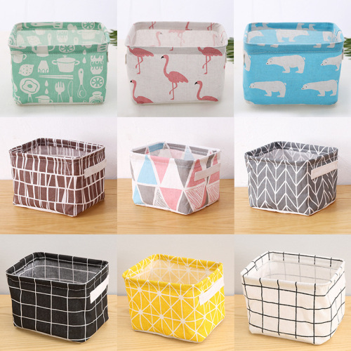 linen storage basket fabric storage basket storage box foldable storage box wholesale