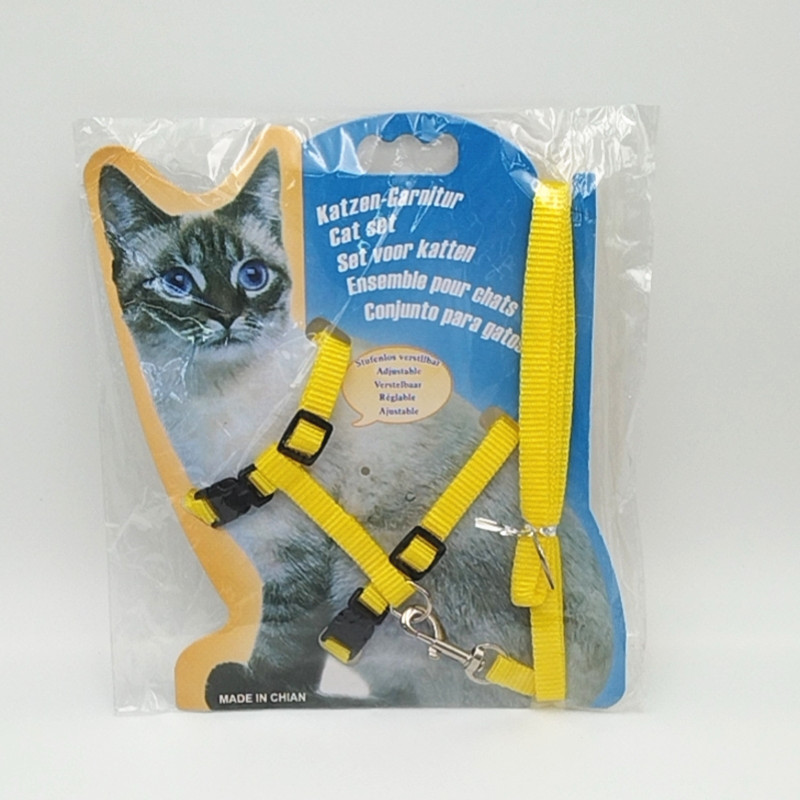 猫咪牵引绳遛猫绳拴猫绳溜猫绳子宠物胸背带外出牵引胸背套装卡通