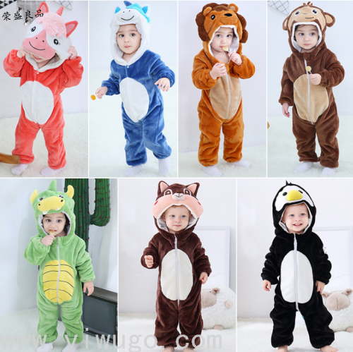 michley autumn and winter new baby clothes newborn baby jumpsuits romper cartoon children‘s animal romper