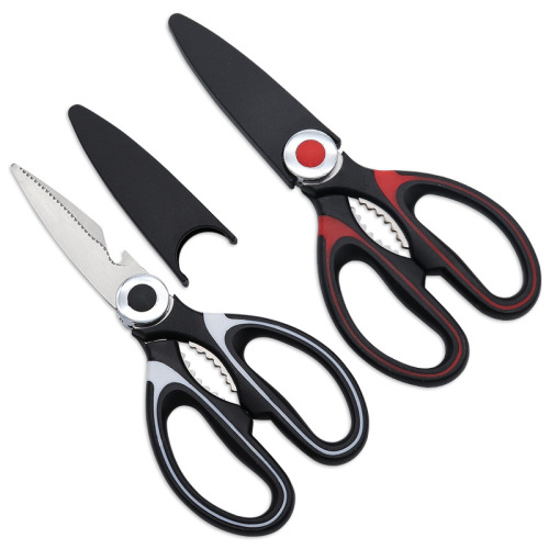 factory wholesale kitchen scissors household stainless steel scissors can clip walnut food panda scissors