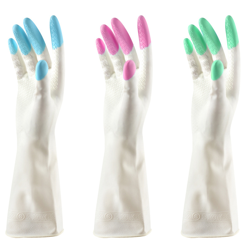 Rubber Gloves Household Waterproof Thin Latex Gloves 1817 Household Cleaning Rubber Gloves Dishwashi