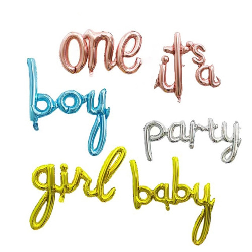 New One-Piece Lowercase Boy Aluminum Balloon Gender Birthday Party Venue Layout Props Aluminum Foil Balloon