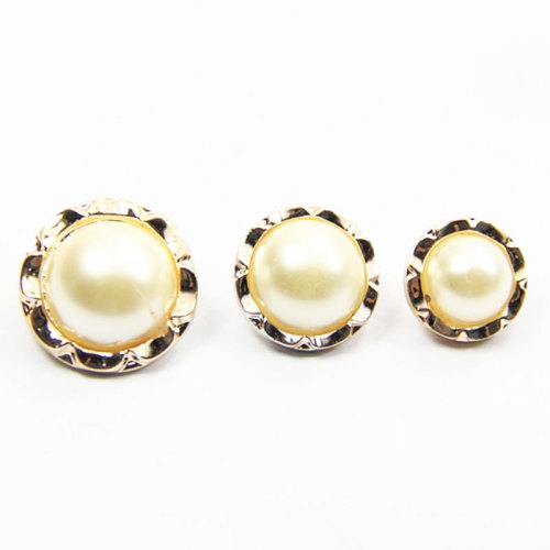 Wholesale Supply Sunflower Edge Double Pearl Button Hair Accessories Decorative Bow Button Shirt Buckle