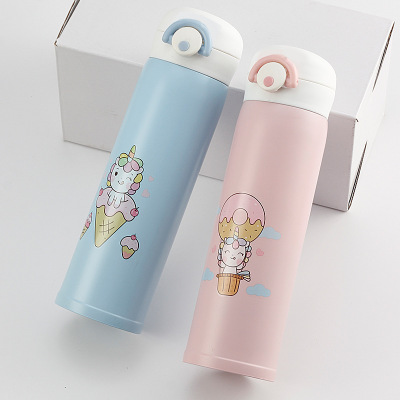 Cross-Border Unicorn Thermos Cup Outdoor Sports Tumbler Creative Foreign Trade Stainless Steel Cup Water Cup Stall Wholesale
