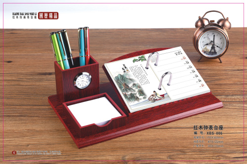 022 New Wooden Clock Desk Calendar Office Desktop Decoration Gift Calendar 