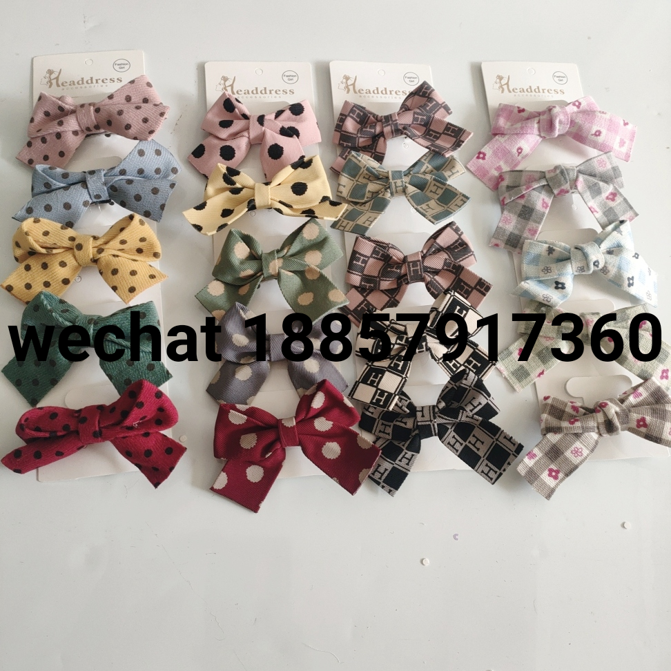 haircilps for girls cloth bow hairpin for children factory