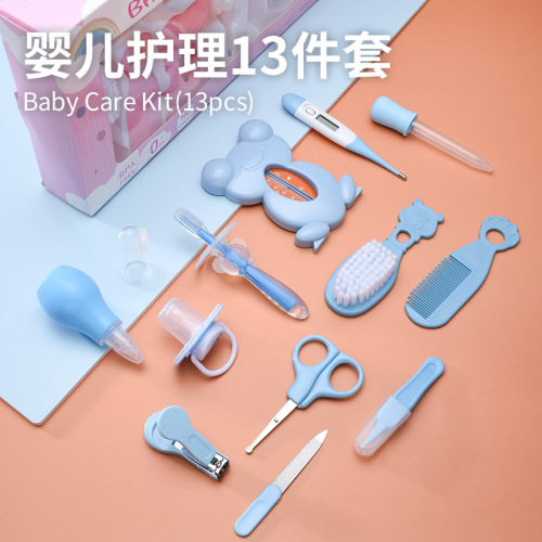 baby nail clippers set newborn infant baby care tools comb brush care 13-piece set