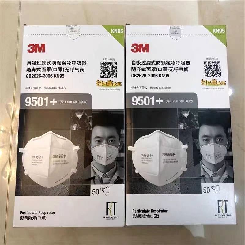 3M KN95 9501 + Boxed Ear Hook Double Pack Independent Indust...