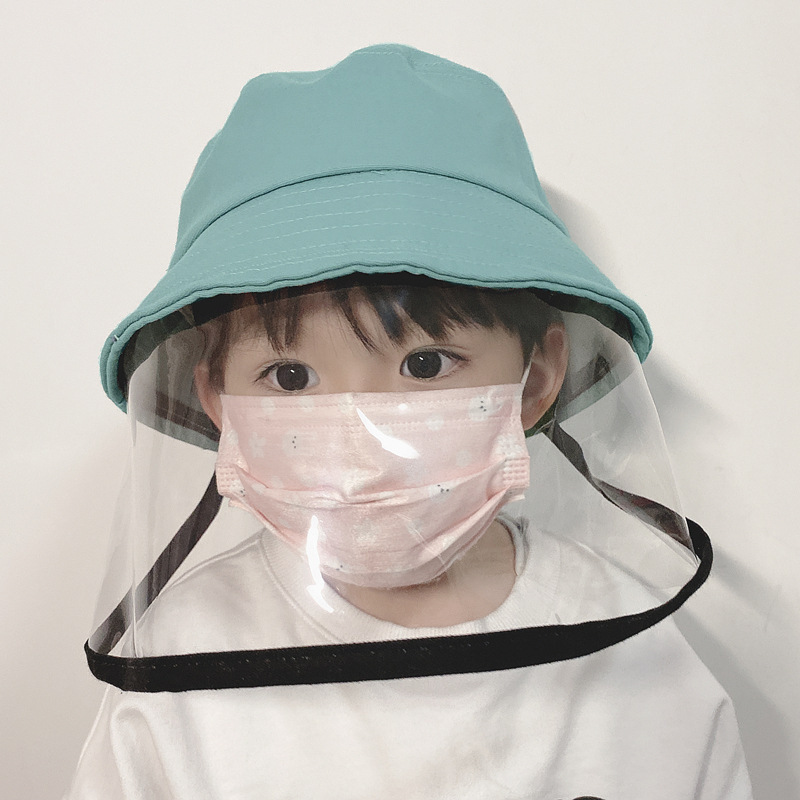 2020 Children's Anti-Droplet Hat Thin Anti Spitting Bucket Hat Cotton for Baby Hat Boys and Gir