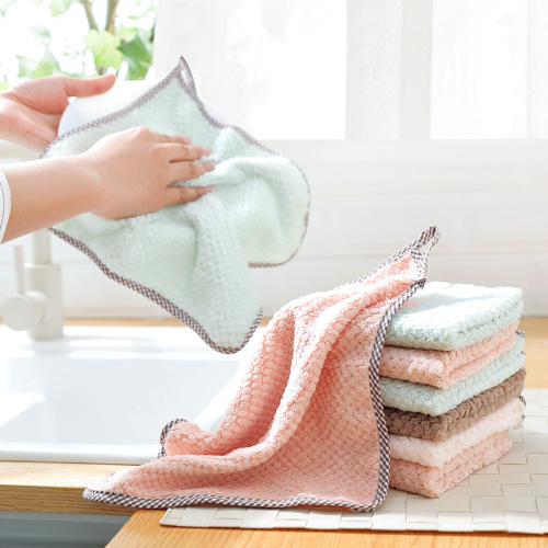 Rag Non-Stick Oil Absorbent Household Table Cleaning Towel Non-Stick Oil Dishcloth Wipe the Floor Lint-Free Cleaning Oil Removal 